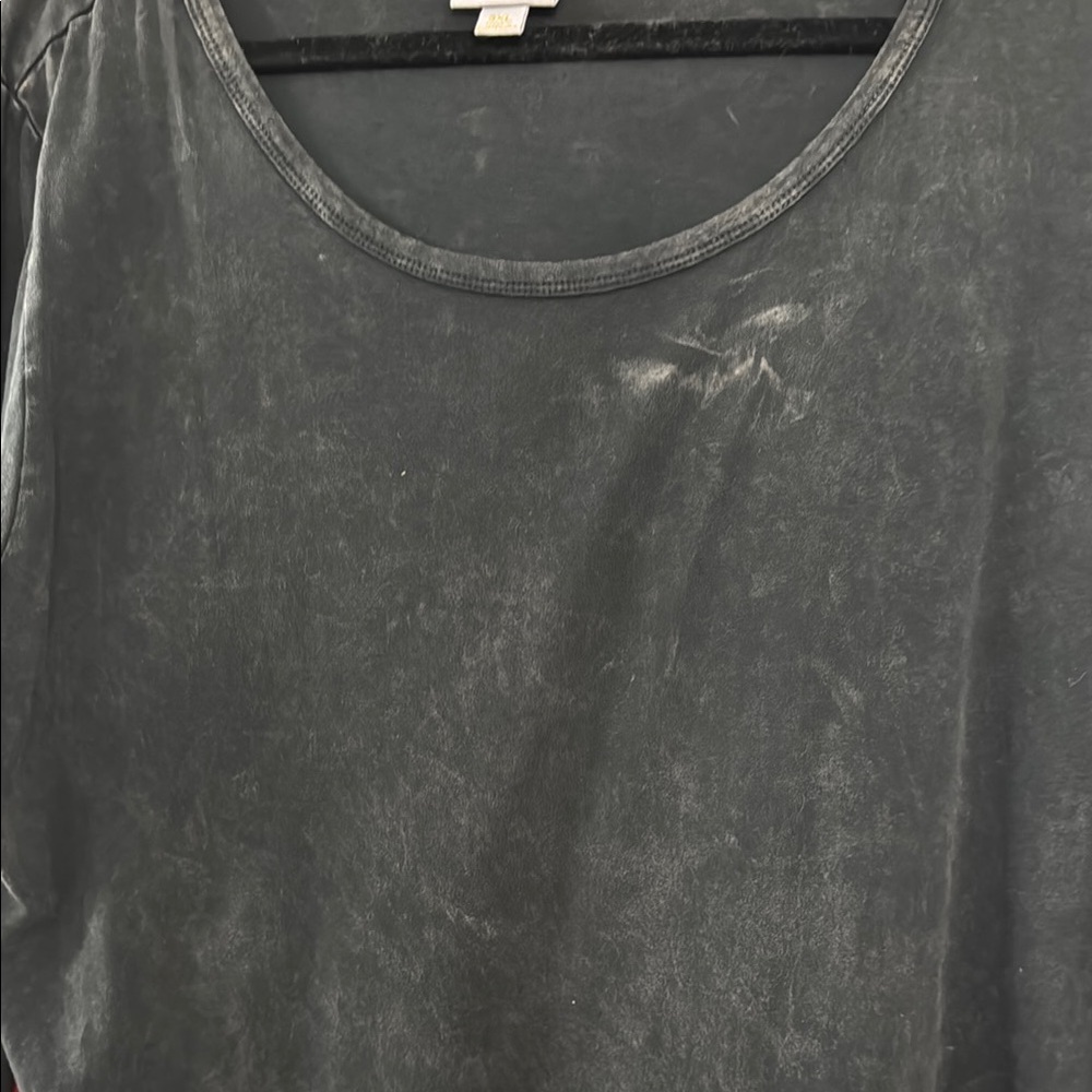 LuLaRoe Gray Midi Dress Short Sleeve T-Shirt Style